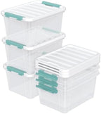 Zopnny 20 Quart Clear Latching Container Box, Plastic Storage Bin with Latching Lid, 6 Packs - Image 4