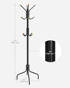 SONGMICS Coat Rack Freestanding, Metal Stand with 12 Hooks and 4 Legs - Image 4