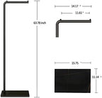 Metal Coat Rack, Modern Clothing Tree with Heavy-weight Slate Base, Small Coat Stand for Entryway/Bedroom/Hallway, Standing Plant Hanger, Matte Black - Image 4