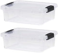 Superio 4.5 Quart Clear Plastic Storage Containers with Lids, Stackable Organizer Bins, BPA-Free Storage Boxes for Home, Office, Dorm & Classroom, 2 Pack by Superio