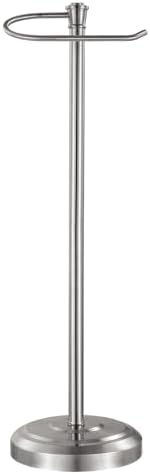 Brushed Nickel Toilet Paper Holder Free Standing，Stainless Steel by HIOFLYME