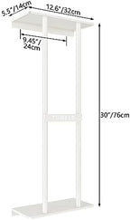 STWWO Wall Towel Rack for Rolled Towels, Towel Storage for Small Bathroom Can Holds 6 Large Towels, 30 inch Towel Racks with Shelf, White - Image 6