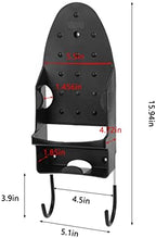 Electric Iron Holder,Heat ant 2 in 1 Wall Mounted Iron Board Rack,Iron and Ironing Board Storage Organizer Shelf,for Household Bathroom Laundry Room (Black) - Image 2
