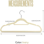 Utopia Home Premium Velvet Hangers 30 Pack - Non-Slip Clothes Hanger with Tie Bar - Ivory Hangers with 360 Degree Rotatable Hook - Heavy Duty Coat Hanger - Image 2