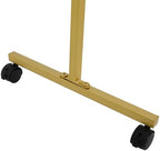 7 Tier Metal Display Rack with Wheels, Floor Standing Scarf Display Stand, Hijab Rack for Retail Stores, Towel, Belts, Ties, and Pants (Gold, 7 Tier) - Image 6