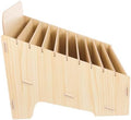 Wooden Desk Organizer with Multi Compartment Design for Organizing Invoices and Mail, Large Capacity Office Storage Box with Rustic Finish, for Home or Store Use by GATHINESS