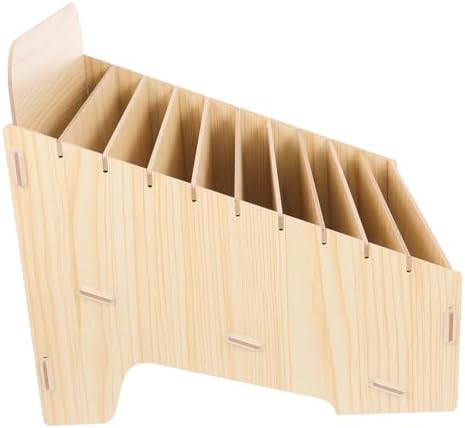 ORFOFE Wooden Mail Organizer Box and Documents with Multi Compartment Design and Bills for Sorting Receipts Large Capacity Storage with Rustic Finish, for Home or Store Use by ORFOFE