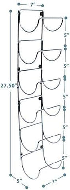 Sorbus Towel Rack, 6-Compartment Wall-Mount, Wall-Mounted (Silver) - Image 4