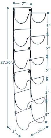 Sorbus Towel Rack, 6-Compartment Wall-Mount, Wall-Mounted (Silver) - Image 4