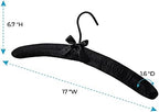 JS Hanger Padded Hanger for Sweaters - 17 Inch Extra Large Heavy Duty Satin Covered Coat Hangers No Shoulder Bump for Women Clothes, Sweaters, Dresses, Clothing, Weddings, Lingerie Pack of 10, Black - Image 5