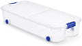 66 Qt Plastic Under-Bed Storage Bin with Wheeled&Lid for Home and Closets by Unknown