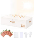 Wedding Dress Storage Box, Large Wedding Dress Preservation Box with 5 Cedar Wood Blocks, 30 Sheets of Acid-Free Tissue Paper, Microfiber Gloves, and Dust-Proof Bag-Beige Color by Coorganisers
