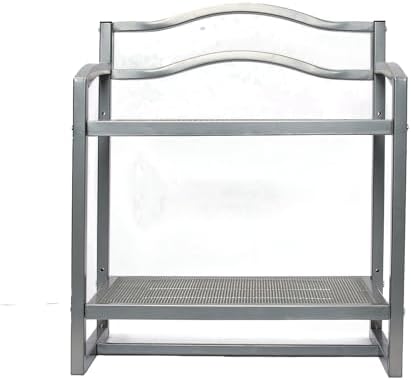 Household Essentials 2-Tier Metal Wall Mount Bathroom Storage Rack, Silver - Image 4