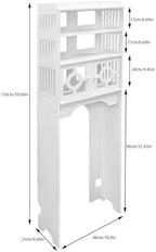 4-Tier Over The Toilet Storage Shelf,Over Toilet Organizer Rack, Above Toilet Shelf for Bathroom,Laundry,White - Image 2