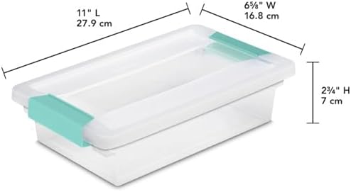 Sterilite Clip Box, Stackable Clear Plastic Bins- Small, 30-Pack - Image 3