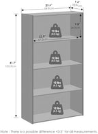 Furinno Reed Closet Organizers and Storage, 4-Tier Closet Organizer, Open Shelf Closet Storage, for Wardrobe, Bedroom, Living Room, White - Image 2