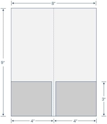 LUXPaper 4" x 9" Mini Presentation Folders | Two Pocket | Natural Linen | 100lb. Cover | 500 Qty - Image 4