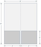 LUXPaper 4" x 9" Mini Presentation Folders | Two Pocket | Natural Linen | 100lb. Cover | 500 Qty - Image 4