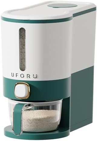 UFORU Rice Dispenser 13 LB,Airtight Storage Container With Measuring Cup by UFORU