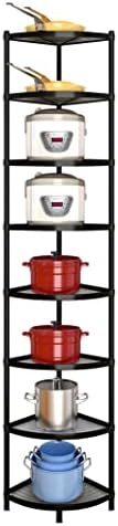 8-Tier Kitchen Pot Rack, Cookware Stand Storage Organizer ，Multi-Layer Corner Shelf Stand Metal Shelves for Kitchen - Image 2