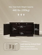 DINZI LVJ Shoe Storage Bench with Cushion, Door, Espresso 39.4" LX21.5 H - Image 3