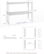 Nxconsu Kitchen Cabinet Shelf Organizers, Countertop Riser, 10.5" 2 Pack - Image 3