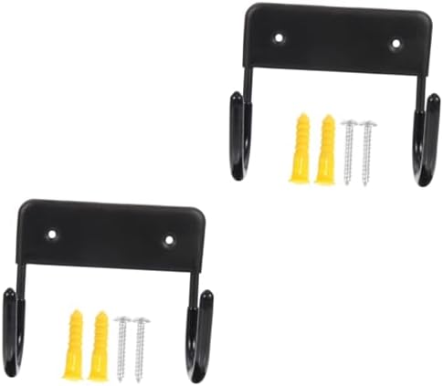 2sets Ironing Board Wall Mount Hanger Double Hook Hangers Easy Install Space-Saving Wall Decor for Home by MUCKLILY