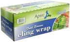 12in x 2000ft Cling Wrap Roll With Serrated Cutter Standard Food Wrap by Apsic