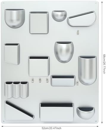 Creative Wall Storage Rack ABS Multi-Grid Storage (Sliver) - Image 3
