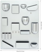 Creative Wall Storage Rack ABS Multi-Grid Storage (Sliver) - Image 3