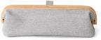 GUDEE UROKI Pen Case Pencil Pouch Lightweight and Spacious with Bamboo Frame Magnetic Opening for Organizing Stationary Office Supply 7.8x2.9.x2.7 inch Men and Women Infinity Blue - Image 2