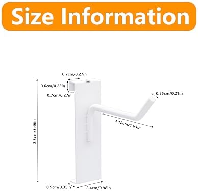 2 Inch Gridwall Hooks,White, 50 Pcs Gridwall Accessories - Image 7