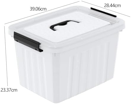 18 Quart Storage Boxes, 4-Pack Clear Plastic Storage Bins with Lids - Image 3