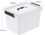 18 Quart Storage Boxes, 4-Pack Clear Plastic Storage Bins with Lids - Image 3
