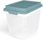 Hefty 6 Pack Lift Off Storage Bin with Lid, 32 Quart, Smoke Blue - Image 4