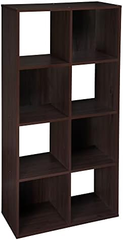 ClosetMaid Cubeicals 8 Cube Storage Shelf Organizer Bookshelf, Stackable, Vertical or Horizontal, Easy Assembly, Wood, Espresso Finish by Unknown