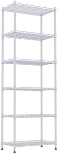 REGILLER 6 Wire Shelving Steel Storage Rack Adjustable Unit Shelves for Laundry Bathroom Kitchen Pantry Closet(Silver,11.7" D x 21.4" W x 63" H) by REGILLER