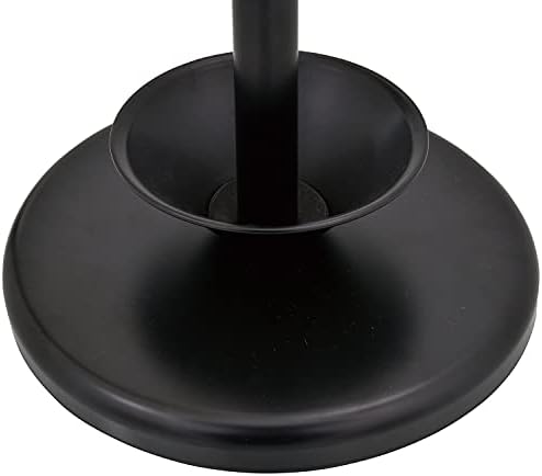 MyGift Freestanding Metal Entryway Coat Rack and Umbrella Stand with Sturdy Round Base and 6 Faux Wood Hanger Hooks - Image 7