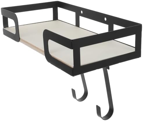 Black Ironing Board Hanger Wall Mounted with Removable Hook by Beatifufu