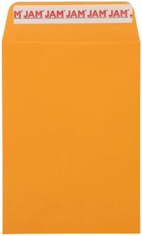 JAM PAPER 5 1/2 x 7 1/2 Open End Catalog Envelopes with Peel and Seal Closure - Brown Kraft Manila - Bulk 250/Box by JAMPaper