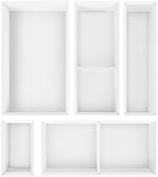 Bamboo Drawer Organizer,5 PCS White Bathroom Tray&Desk Organizers and Storage,Cabinet Divider With Removable Silverware Organization for Kitchen,Utensils,Junk,Office,Makeup by Bxngjuj