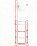 TomCare Toilet Paper Holder Stand Free Standing, Holds 4 Mega Rolls, Pink by TomCare