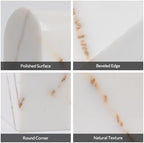 Luxury Marble Bookends for Shelves, 13LB Heavy Duty Marble Book Ends - Image 3