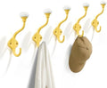 TUNNY Coat Hooks - 5 Pack Yellow Towel Hooks Robe Hooks Decorative Wall Hooks for Bathroom Bedroom Kitchen Towel Robe Clothes Cabinet Closet Bathroom Hardware by TUNNY