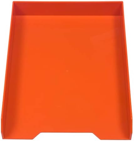 JAM PAPER Stackable Paper Trays - Orange - Desktop Document, Letter, & File Organizer Tray - 2/Pack - Image 2