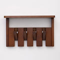 Wooden Coat Rack Wall Mount with Shelf, Heavy Duty Entryway Organizer with 4 Hooks,Coat Hooks Hanger for Coats, Hats, Bags & Towels, Walnut Wall Hanger for Hallway, Bedroom, Kitchen (4 Hooks) by Unknown