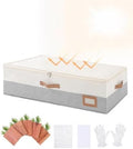 Wedding Dress Storage Box, Large Wedding Dress Preservation Box with 5 Cedar Wood Blocks, 30 Sheets of Acid-Free Tissue Paper, Microfiber Gloves, and Dust-Proof Bag-BeigeGrey by Coorganisers