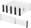5-Pack Adjustable Drawer Dividers: The Ultimate Clutter-Free Solution by Unknown