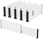 5-Pack Adjustable Drawer Dividers: The Ultimate Clutter-Free Solution by Unknown