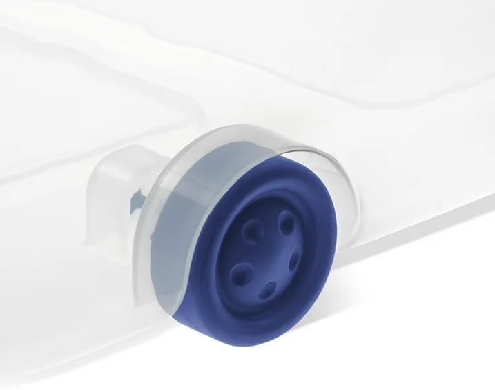 The 66 Quart Clear Underbed Storage Container with Latch Lid and Wheels, Blue - Image 3